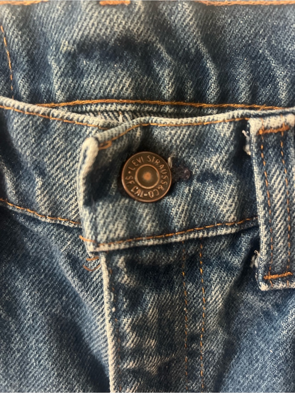 Vintage Levi's 505 Orange Tab USA Made Jeans 30x30 20505-0217 Straight Denim - Picture 3 of 13